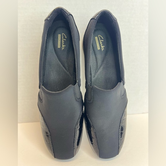 Clarks Collection Gael Rex Black Croc Print Loafer Shoes 26102169 Size 10M XLNT - Picture 11 of 14